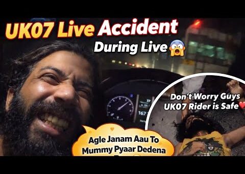 Uk07 Rider Live Accident 😳 @TheUK07Rider Crashed His Car During Instagram Live 😱 Is He Safe ?