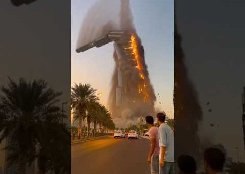 Rocket Launch Near Burj Khalifa 🚀🔥 Unreal View #shorts #viral #burjkhalifa