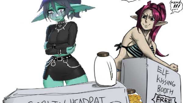 Lola is getting a lot of visitors to her booth. :3