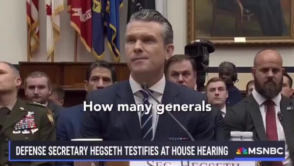 “How many generals have you fired? Hegseth: “I don’t know the number. At the pleasure…