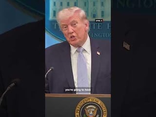 President Trump responds to question by reporter on his mental well-being after profane post on…