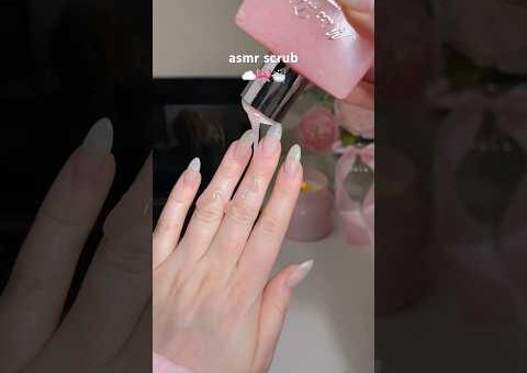 ASMR RAINBOW scrub compilation 🎀🌈 #asmr #nails #selfcare
