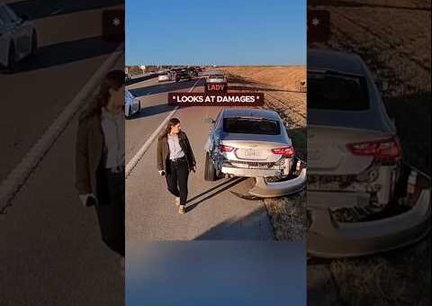 Lady Thought She Could Get Away with It 😳 #truck #instantkarma #idiotsincars #dashcam