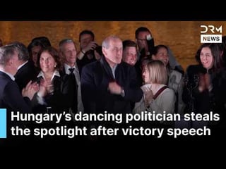 Hungary’s dancing politician steals the spotlight after Magyar’s victory speech – YouTube