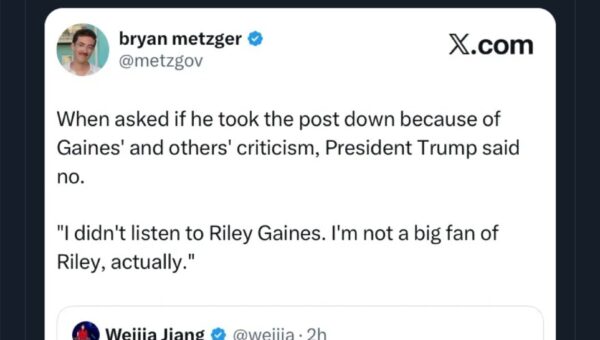 Lmfao, Trump personally disses Riley Gaines! World’s 5th biggest loser getting roasted by Number 1