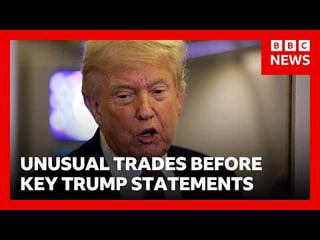 The insider trading suspicions looming over Trump’s presidency | BBC News