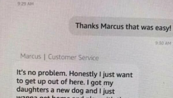 Totally understandable Marcus