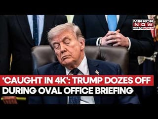 President Trump falls asleep in the oval office after announcing a deal with drug manufacturer…