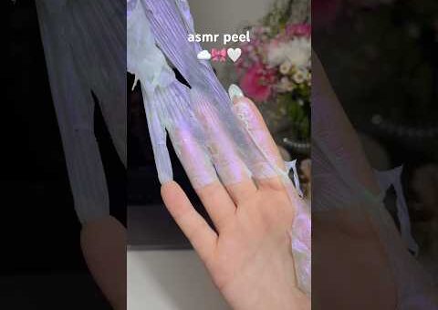 ASMR PEEL COMPILATION 🎀🩵 #asmr #selfcare #nails