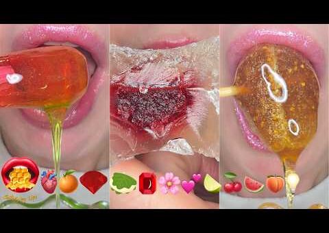 ASMR Satisfying Eating Emoji Food Challenge Mukbang Compilation