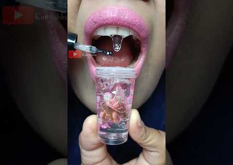 ASMR Anomaly Tortugini Dragonfruittini Clear Glitter Nail Polish to Liquid Candy #short #shorts 1451