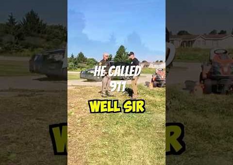 🚨 Neighbor Called 911 On My FREE Lawn Care INSTANT KARMA! #shorts #lawncare #mowing
