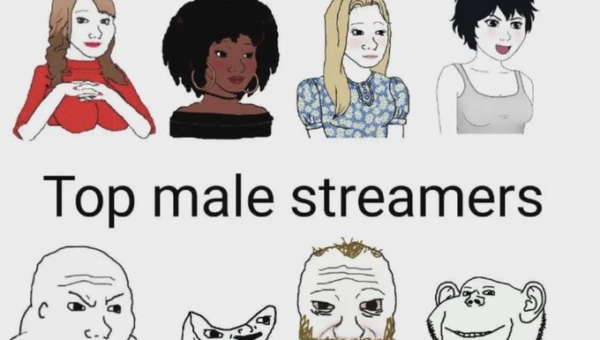 Cause there are more male streamers?