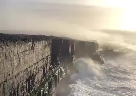 These waves breaking on the cliffs of Inis Meáin, Ireland