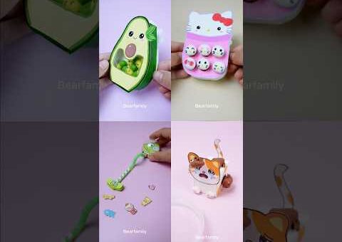 4 Cute Clay DIYs in One! Hello Kitty Pop It, Mini Vacuum & Cute Pills | BearFamily #shorts #toys