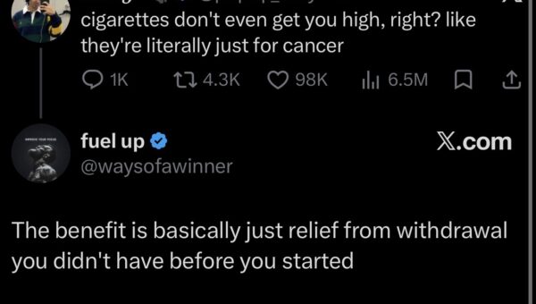 I like creative redefinitions of addiction