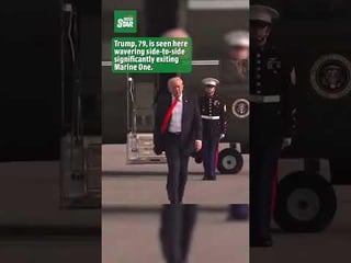 Trump Seen Unable to Walk in a Straight Line in New Footage