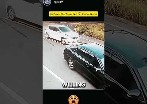 He Picked The Wrong Car! 😱 #InstantKarma