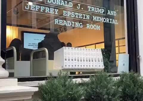 Someone created a pop-up in New York with 3 million+ pages of the Epstein files