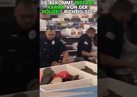 Dafür bekommt sie instant Karma von der Polizei! Richtig so?