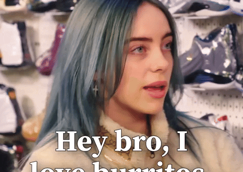 Billie Eilish Burrito GIF by Complex