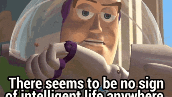Frustrated Buzz Lightyear