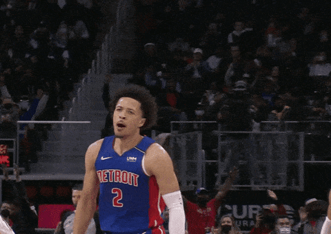 Excited Detroit Pistons GIF by Bally Sports Detroit