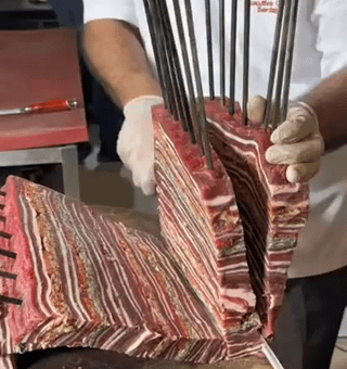 Man Makes Kebabs