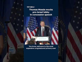 Thomas Massie mocks pro-Israel lobby in concession speech