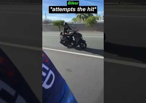 Biker got instant karma
