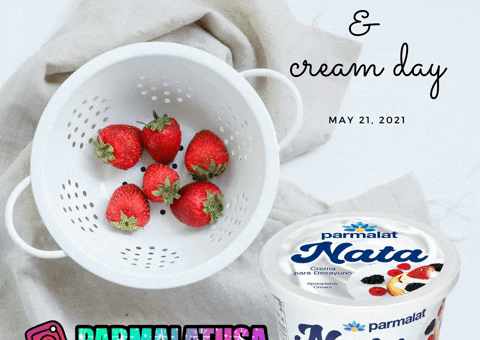 Strawberries And Cream Mexican GIF by Karoun Dairies