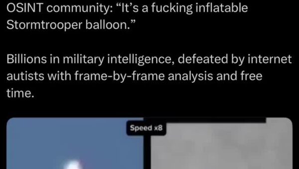 You absolutely cannot convince me this isn’t a stormtrooper balloon now lol