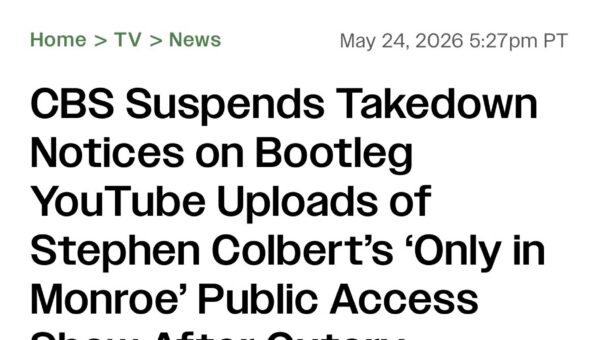 CBS did issue takedowns