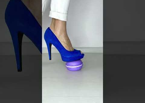 ASMR Blue Slime Box vs High Heels Crushing Crunchy & Satisfying Sounds Compilation 👠🟦💥🎧🔥