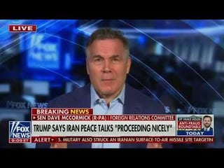 Supporting Iran war, Sen. Dave McCormick (R-PA) refers to “President Trump’s regime” then corrects