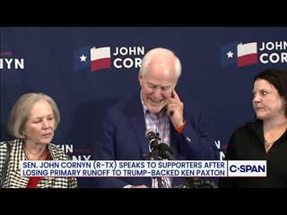 John Cornyn, a four-term incumbent concedes Texas GOP Senate primary runoff to Ken Paxton: “We’ve…