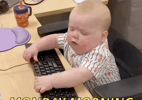 Tired Monday Morning GIF by the innernette