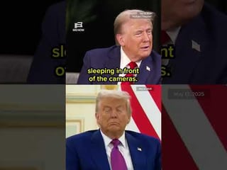 Trump appears to doze off multiple times after mocking “Sleepy Joe”
