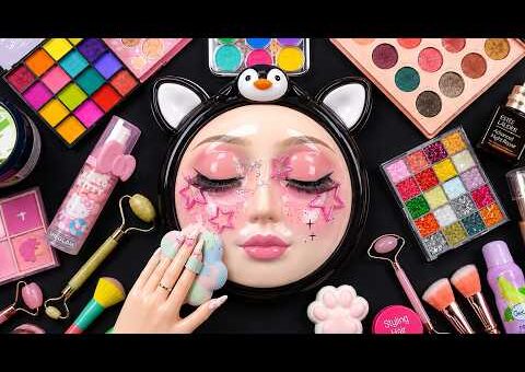Satisfying Video How I Do Watermelon GuGu GaGa Makeup | Blending Cream & Foundation Relaxing ASMR