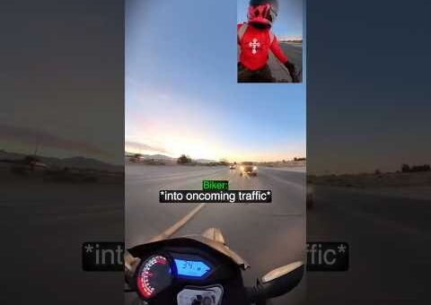 Biker Gets Pushed Into Oncoming Traffic and Driver gets Instant Karma