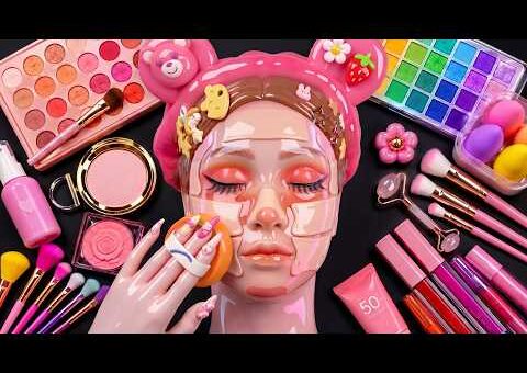 Satisfying Video How I Do Mannequin Base Makeup | Blending Cream & Foundation Sleep ASMR No Talking