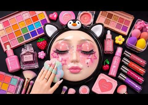 Satisfying Video How I Do Watermelon GuGu GaGa Makeup | Blending Cream & Foundation Relaxing ASMR