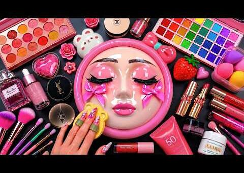 Satisfying Video How I Do Watermelon Base Makeup | Cream Blending & Foundation Relax ASMR No Talking