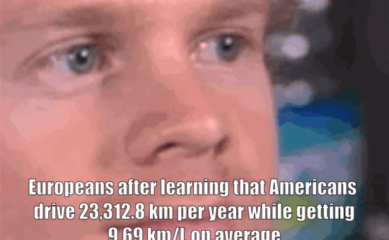 This is why $5/gal, or 1,15€/L, is a big deal here