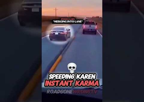 Speeding Karen Instant Karma 💀