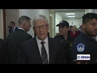 Bill Gates, billionaire co-founder of Microsoft, gives a statement before closed-door testimony on the Epstein…