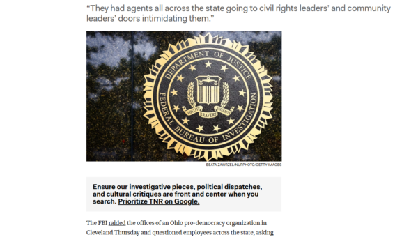 FBI raided a pro democracy group today 12 june 2026,  because protecting pedophiles was not enough