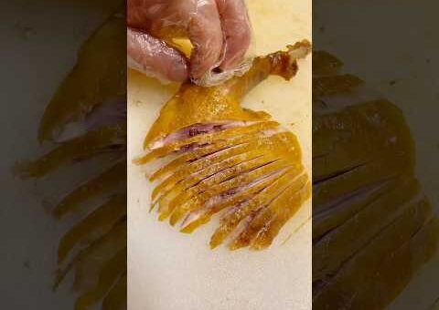 Oddly Satisfying 🥰 Slow Chopping Chicken 🐓🔪 #food #usa #shorts