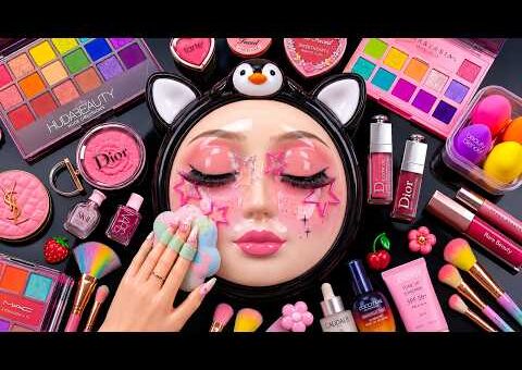 Satisfying Video How I Do Watermelon Base Makeup| Cream & Foundation Relaxing ASMR for Stress Relief