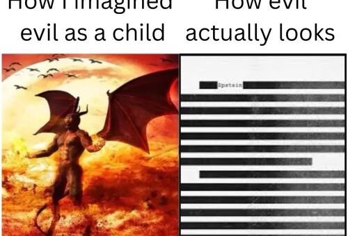 It’s more likely the fictional demon faces criminal charges than any of Epstein’s clients… ‘Murica